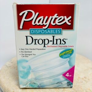 VTG 2001 Playtex Drop-Ins Baby Bottle Disposable‎ Sterilized Bottle Liners 44ct